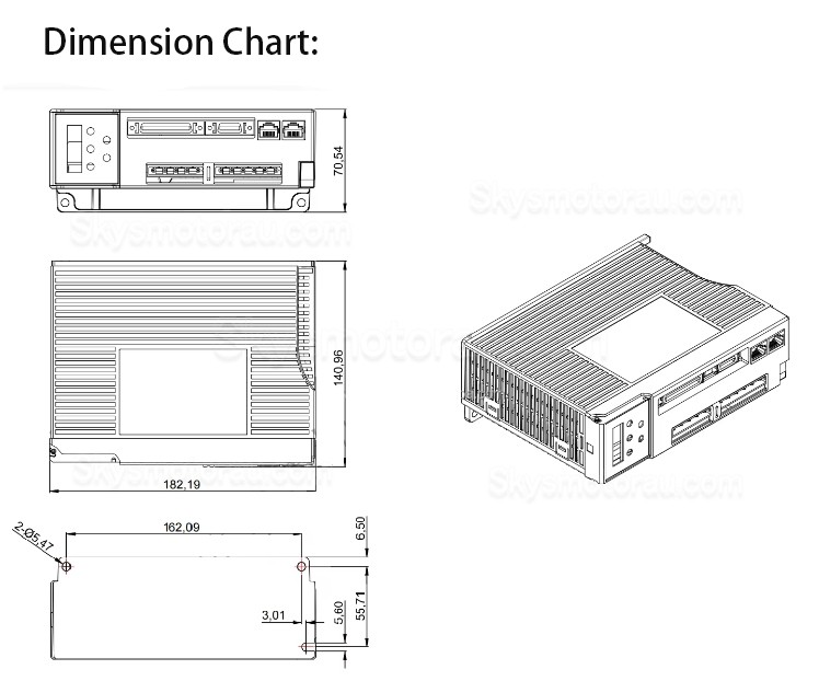 1.5KW AC Servo Motor Kit 130JASM515215K-17BCW-SC+JASD15002-20B 9.55Nm 6.2A 1500RPM with JASD15002-20B Servo Driver